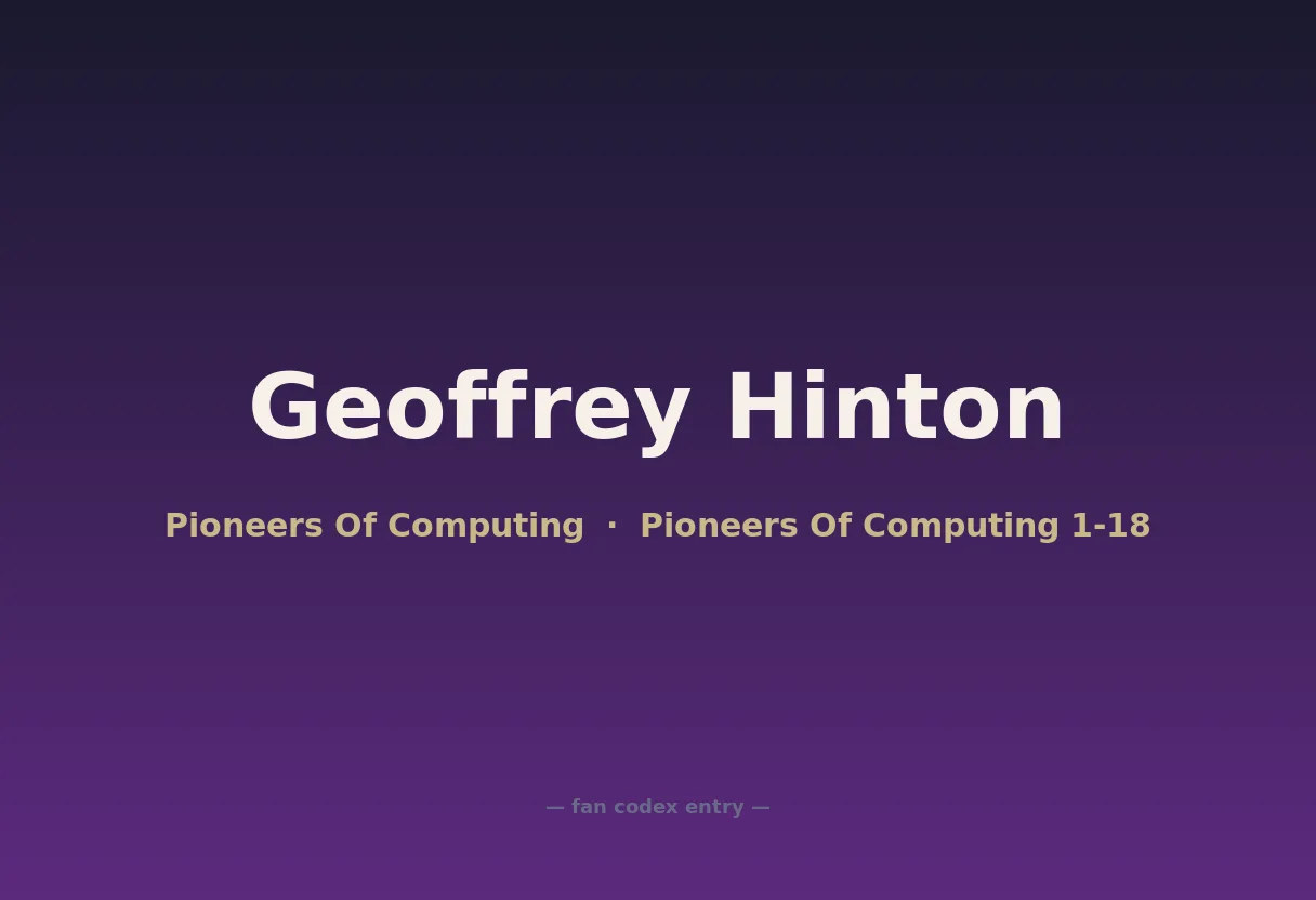 Geoffrey Hinton